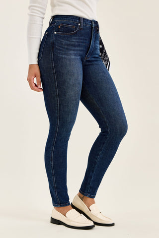 Judy Blue High Waist Tummy Control Sienna Bandana Skinny Denim Jeans 881156