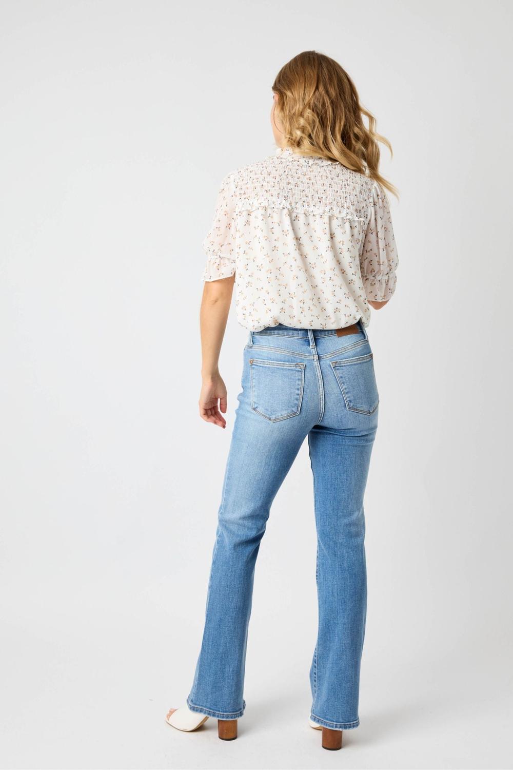 Judy Blue Mid Rise Vintage Bootcut Denim Jeans 82547
