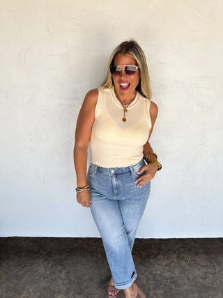 Blakeley Summer Bianca Striped Ribbed Tank