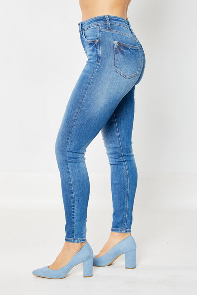 Judy Blue High Rise Tummy Control Classic Skinny Denim 88799-Jeans-Sunshine and Wine Boutique