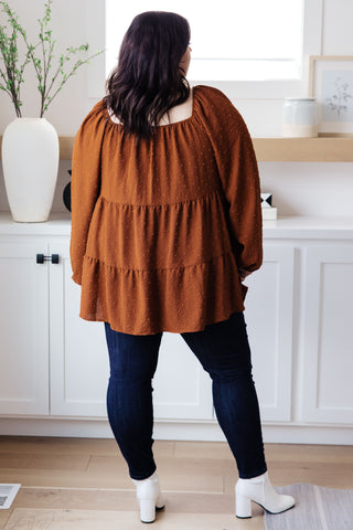 Heimish Falling Into You Tiered Babydoll Top