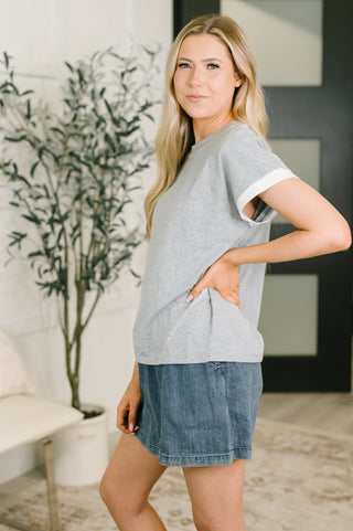Yelete Feel Alright Two Tone Contrast in Heather Grey