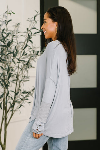 In Loom Feel That Something Contrast Sleeve Top