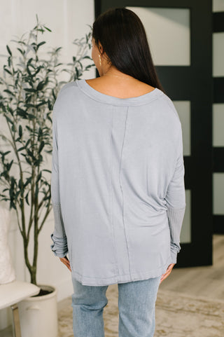 In Loom Feel That Something Contrast Sleeve Top
