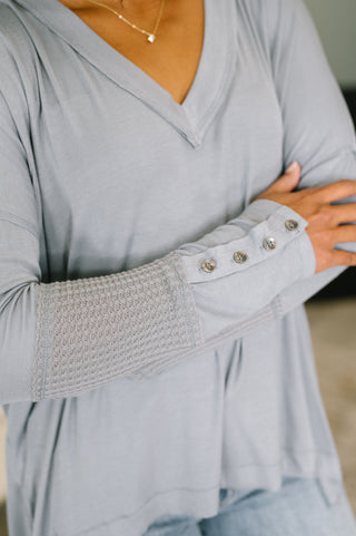 In Loom Feel That Something Contrast Sleeve Top