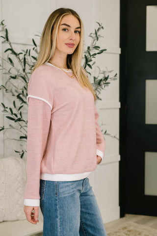 One Eleven North Feeling Restless Textured Drop Shoulder Top