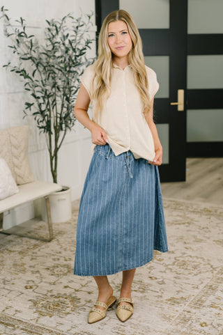 One Eleven North Feminine Intuition Button Down Blouse