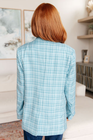 Haptics Fetch My Briefcase Plaid Blazer