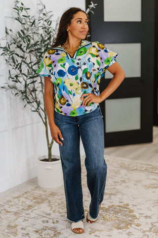One Eleven North Fielding Questions Floral Top