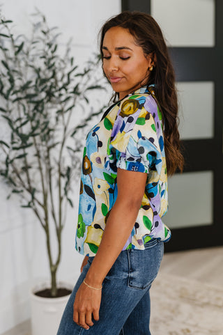 One Eleven North Fielding Questions Floral Top