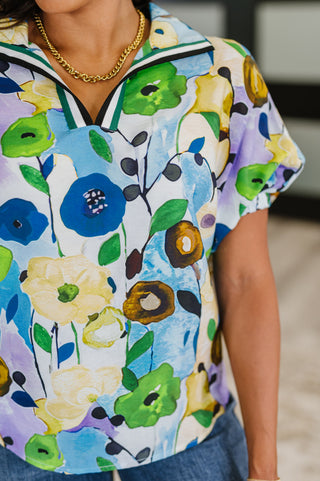 One Eleven North Fielding Questions Floral Top