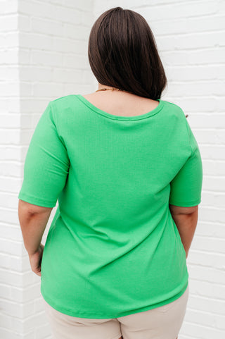 White Birch Fill Your Heart Scoop Neck Top