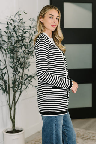 One Eleven North Finagle Your Way Striped Cardigan