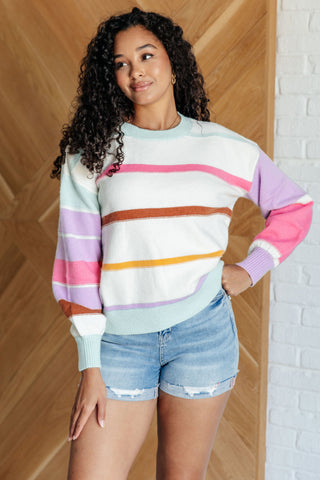 One Eleven North Flawless Features Striped Sweater