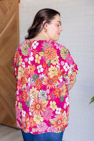 Shopin La Flit About Floral Top in Pink