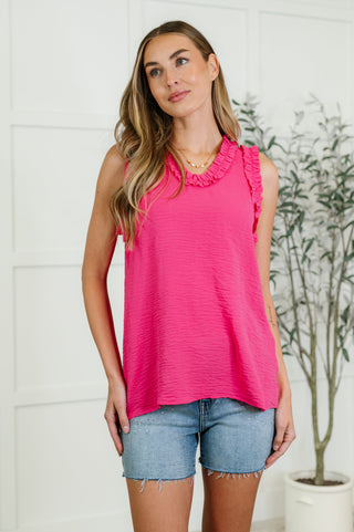 One Eleven North Flourish and Flare Ruffle Detail Tank