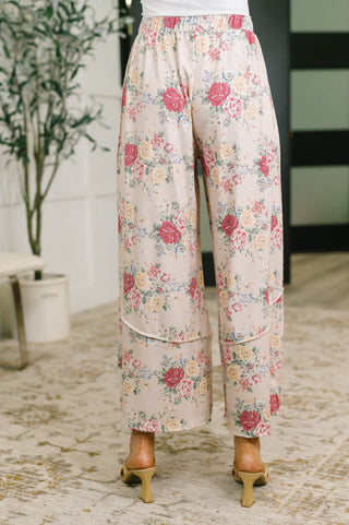 Haptics Follow the Flow Wide Leg Floral Bottoms