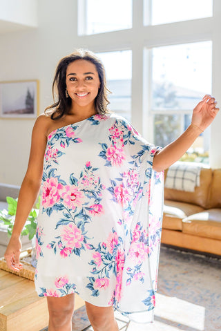 143 Story Forever Smitten Floral One Shoulder Dress