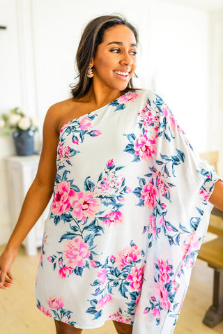 143 Story Forever Smitten Floral One Shoulder Dress