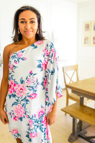 143 Story Forever Smitten Floral One Shoulder Dress