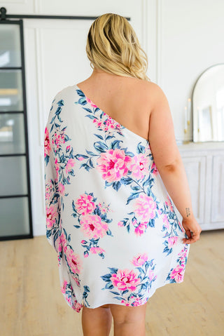 143 Story Forever Smitten Floral One Shoulder Dress