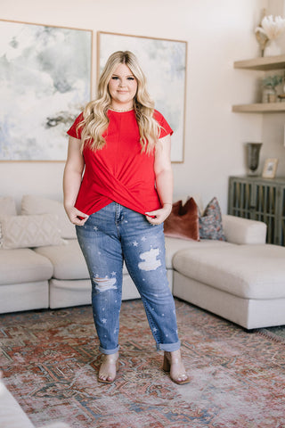 Judy Blue Juliet Star Crossed Boyfriend Jeans - Exclusive
