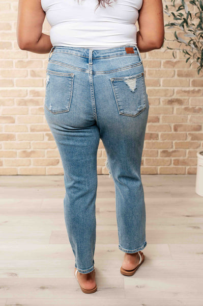 Judy Blue High Waist Distressed Boyfriend Jeans 88196 - Exclusive-Jeans-Sunshine and Wine Boutique