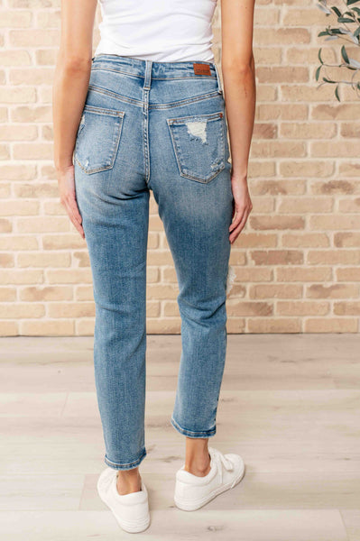 Judy Blue High Waist Distressed Boyfriend Jeans 88196 - Exclusive-Jeans-Sunshine and Wine Boutique