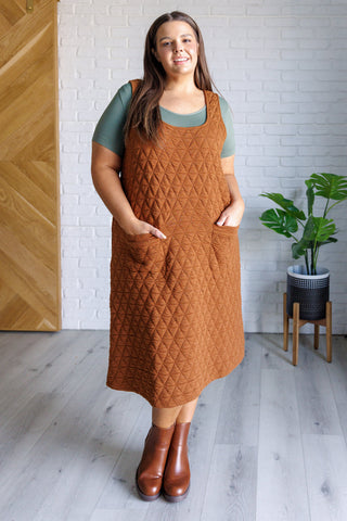 Polagram Free Falling Quilted Midi Dress