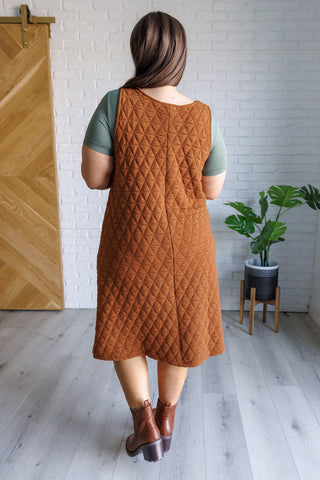 Polagram Free Falling Quilted Midi Dress