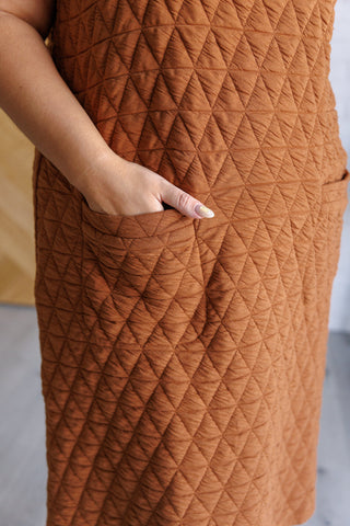 Polagram Free Falling Quilted Midi Dress