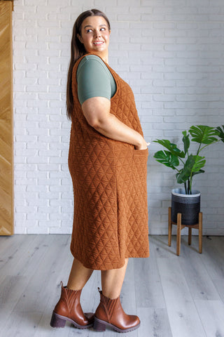 Polagram Free Falling Quilted Midi Dress