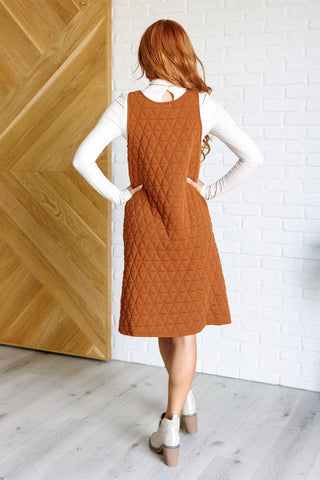 Polagram Free Falling Quilted Midi Dress