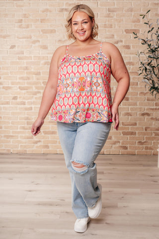 One Eleven North Free Spirited Mixed Print Tank