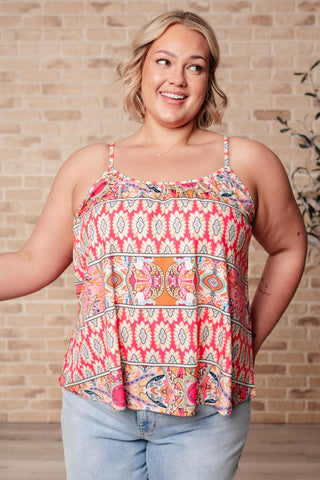 One Eleven North Free Spirited Mixed Print Tank
