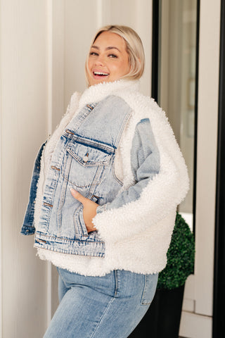 Polagram Full Send Sherpa Lined Denim Jacket