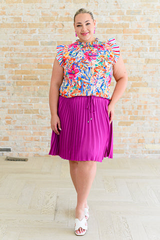 One Eleven North Get Out of Town Ruffle Sleeve Top