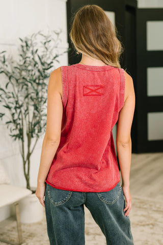 One Eleven North Get it Right V-Neck Mineral Wash Tank