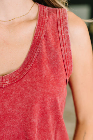 One Eleven North Get it Right V-Neck Mineral Wash Tank