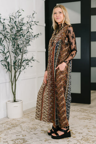 Haptics Going with the Flow Mixed Print Jumpsuit