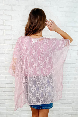 Andree By Unit Good Days Ahead Lace Kimono In Mauve