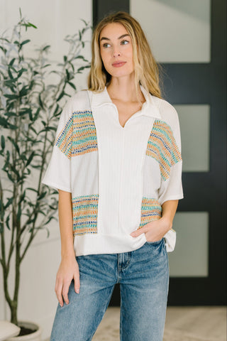 Haptics Good For Me Collared Knit Top