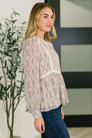 In Loom Gorgeous Girl Floral Peplum Blouse