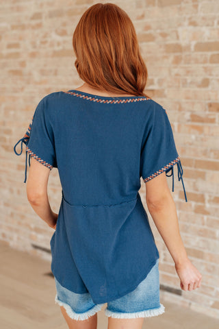 Greece Lightning V-Neck Blouse