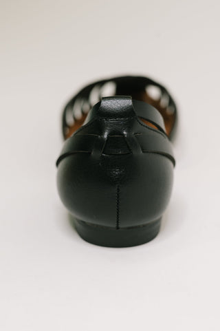 Soda Gulla Woven Slip On Flats in Black