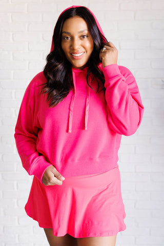 Rae Mode Had Me in the First Half Pullover Hoodie in Flamingo Pink