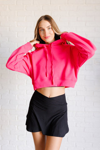Rae Mode Had Me in the First Half Pullover Hoodie in Flamingo Pink