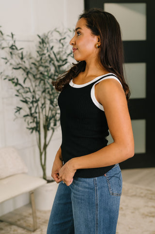One Eleven North Handled It Contrast Trim Tank in Black