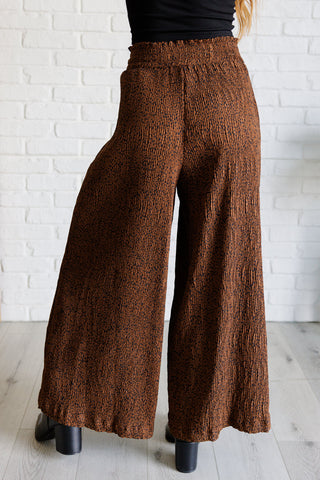 Very J Harmony High Rise Wide Leg Pants in Brown