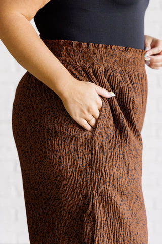 Very J Harmony High Rise Wide Leg Pants in Brown